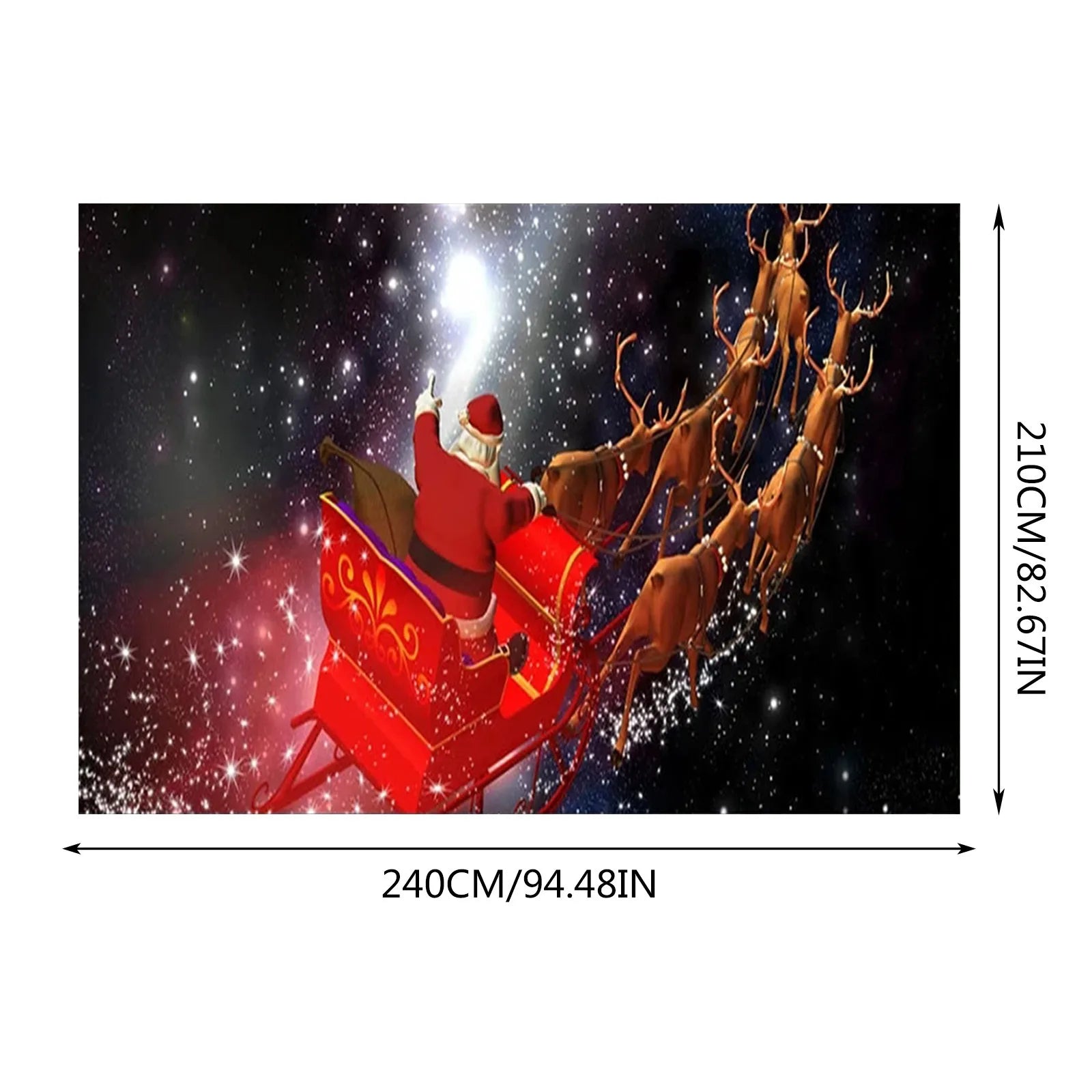 Lamp Post Merry Christmas holiday banner hanging cloth for garage door decoration, featuring festive Christmas design.