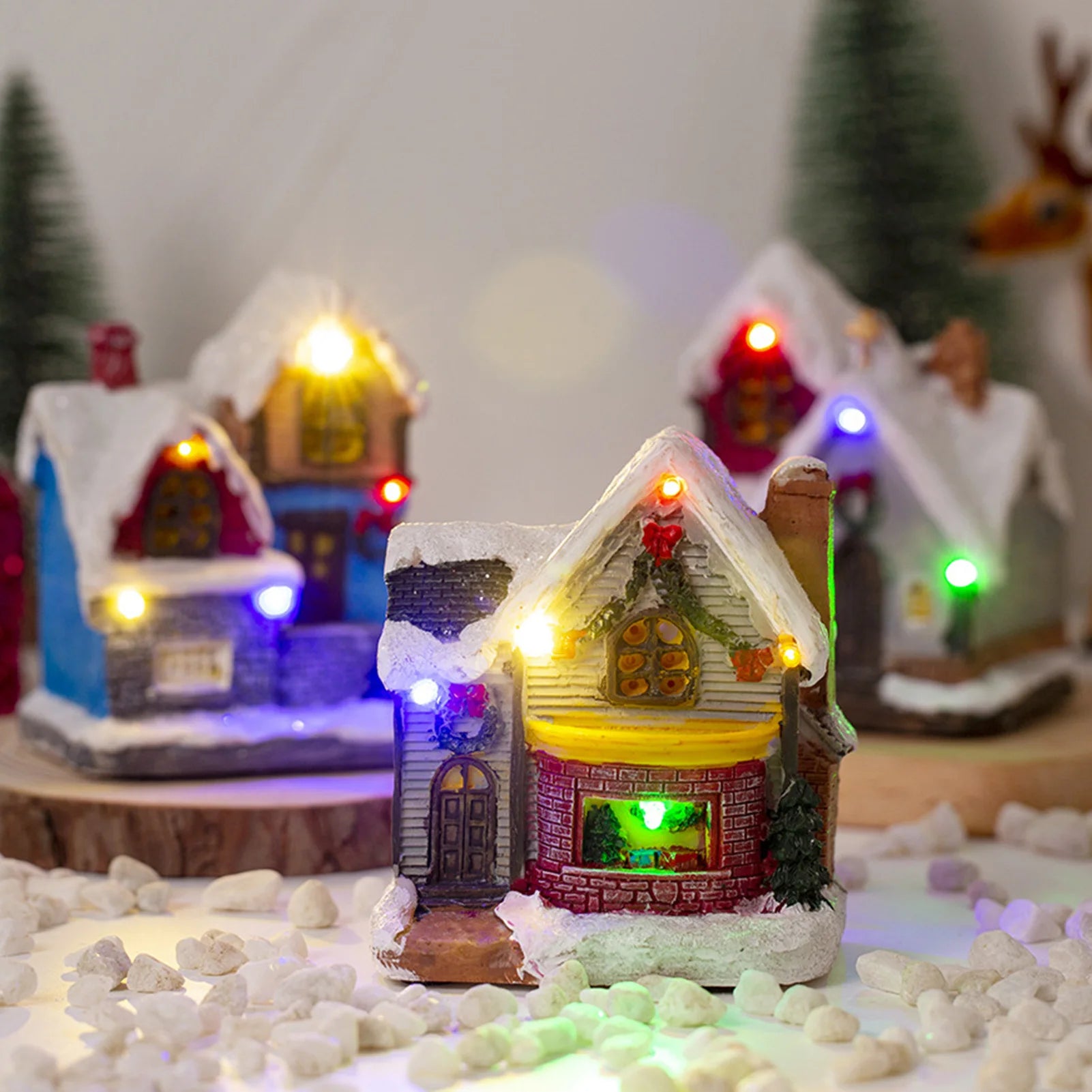 LED Christmas decoration featuring a snow house with lights by Lamp Post, perfect for festive holiday decor.