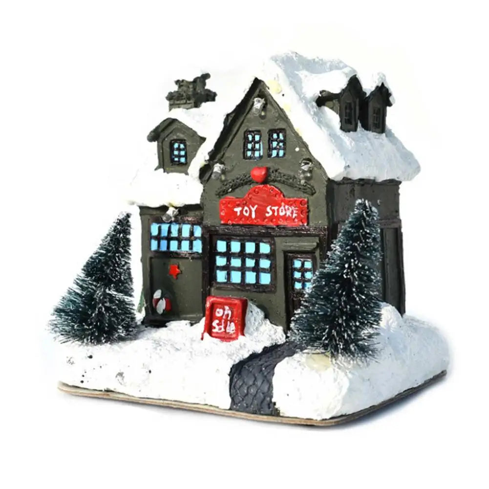 LED Christmas decoration featuring a snow house with lights, by Lamp Post, perfect for festive holiday decor.