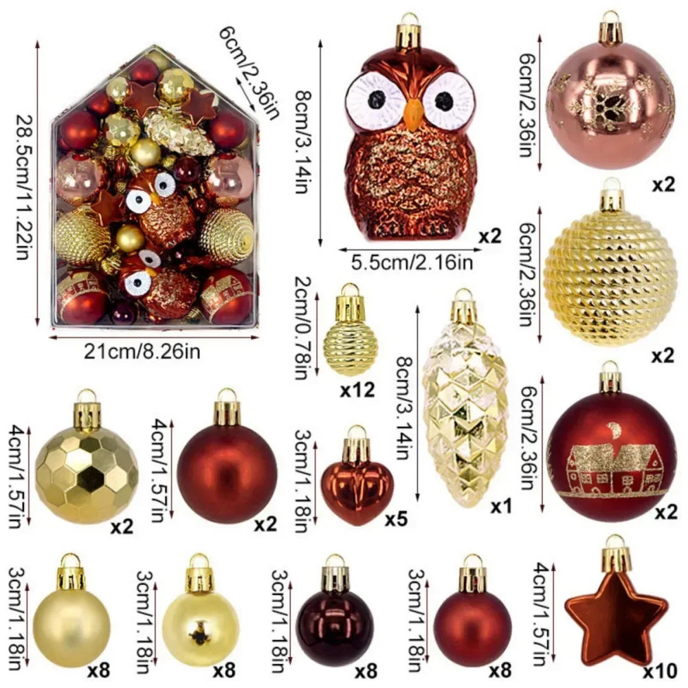 Lamp Post brand Xmas Tree hanging pendant ornaments, festive holiday decorations with colorful designs for Christmas tree embellishment.