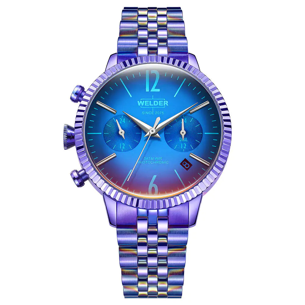 Elegant gold women's watch by Lamp Post with a sleek round face and stylish strap, showcasing luxury and craftsmanship.
