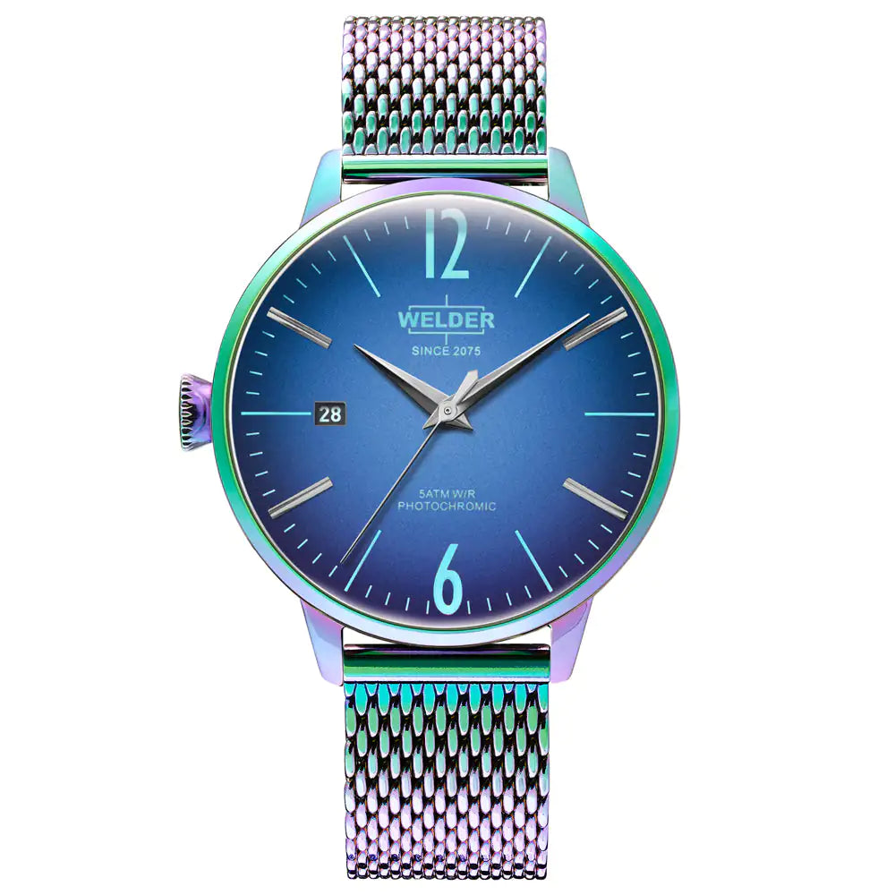 Lady's watch by Lamp Post featuring a sleek design, silver-tone dial, and stylish leather strap.