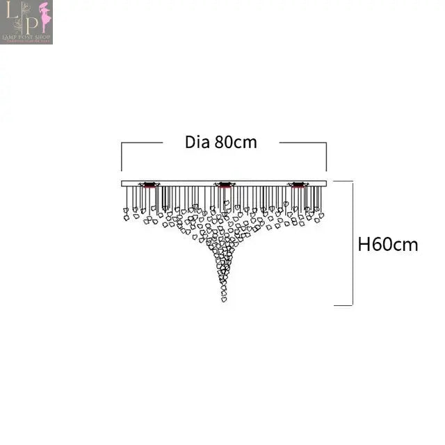 Large Crystal LED chandelier by Lamp Post, featuring a gradient stone design and white crystals, ideal for staircase luxury ceiling lighting.
