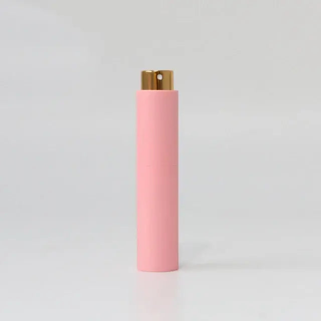 Refillable portable mini women’s perfume glass bottle with spray dispenser by Lamp Post, compact and stylish for on-the-go use.