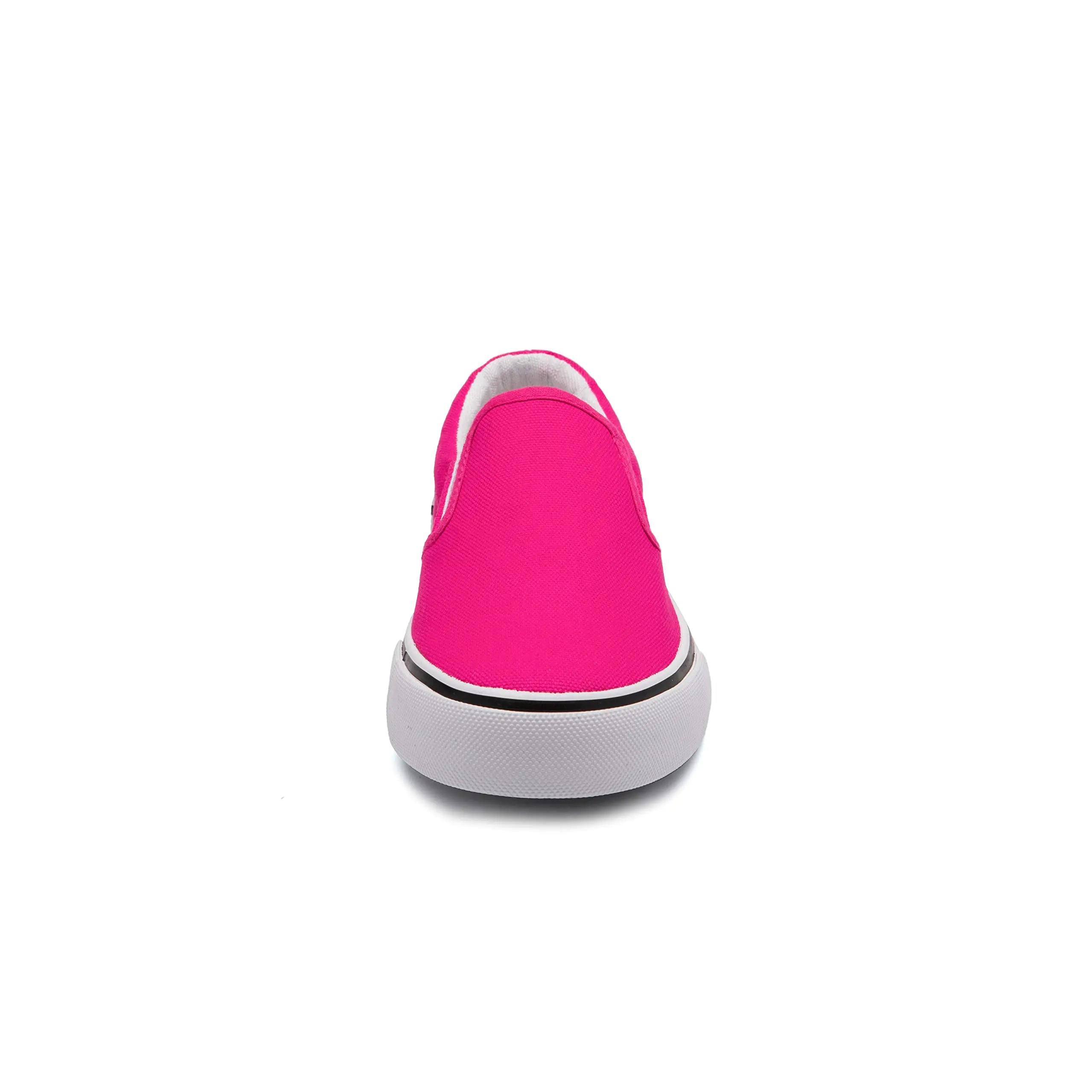 Fuchsia women's fashion sneakers by Lamp Post with white soles and stylish design, perfect for casual wear.