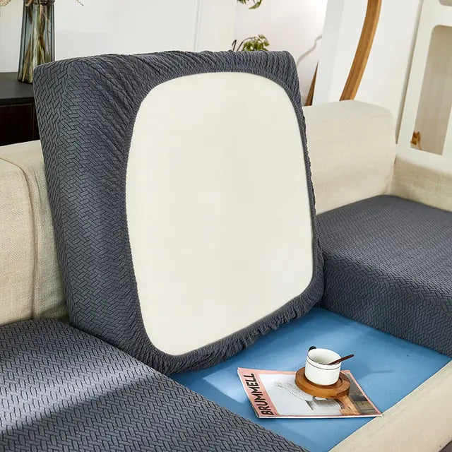 Green Lamp Post universal sofa cover with back cushions, designed to protect and update your sofa's look.