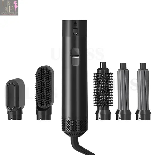 Lamp Post 2-in-1 multi-functional hair dryer and comb, UK plug, stylish design for quick styling and drying.