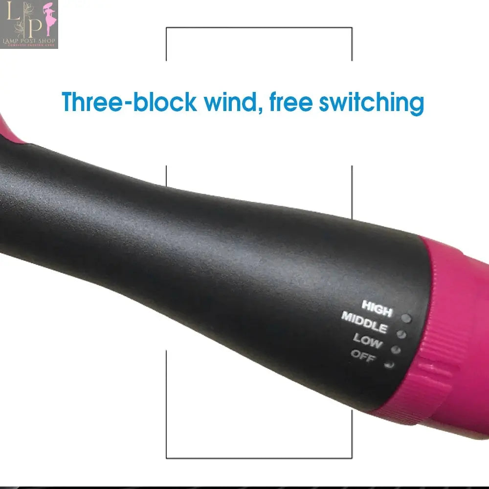 Lamp Post electric heating comb and hair straightener brush for salon-style straightening and drying in a sleek design.