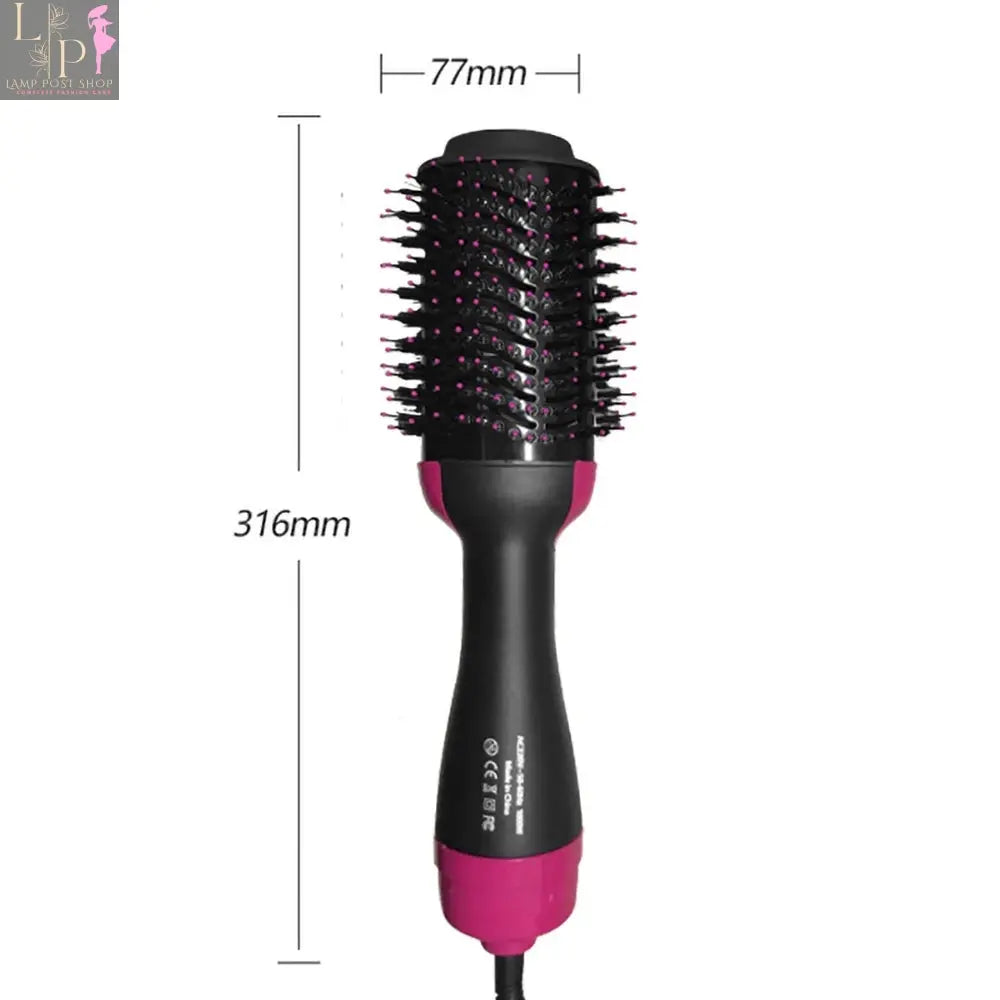 Lamp Post electric heating comb and straightener hair dryer, one-step salon hair straightening brush with a sleek design.