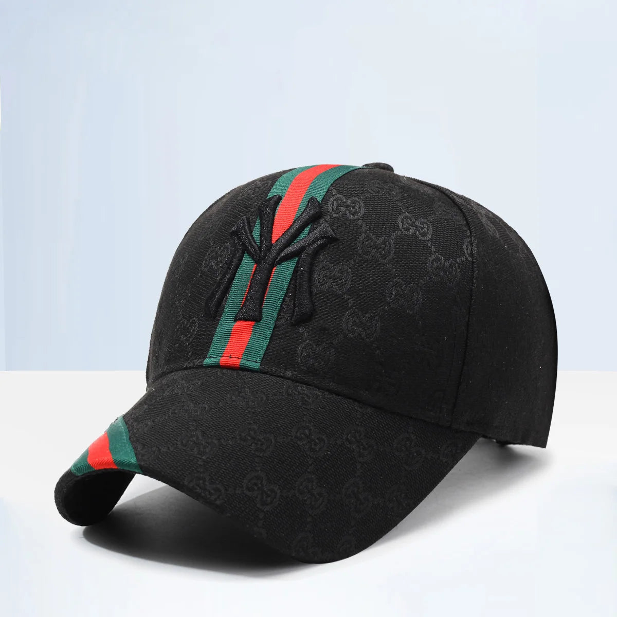 Unisex khaki and white embroidered letter hip-hop baseball hat by Lamp Post, adjustable outdoor casual cap with sunscreen brim