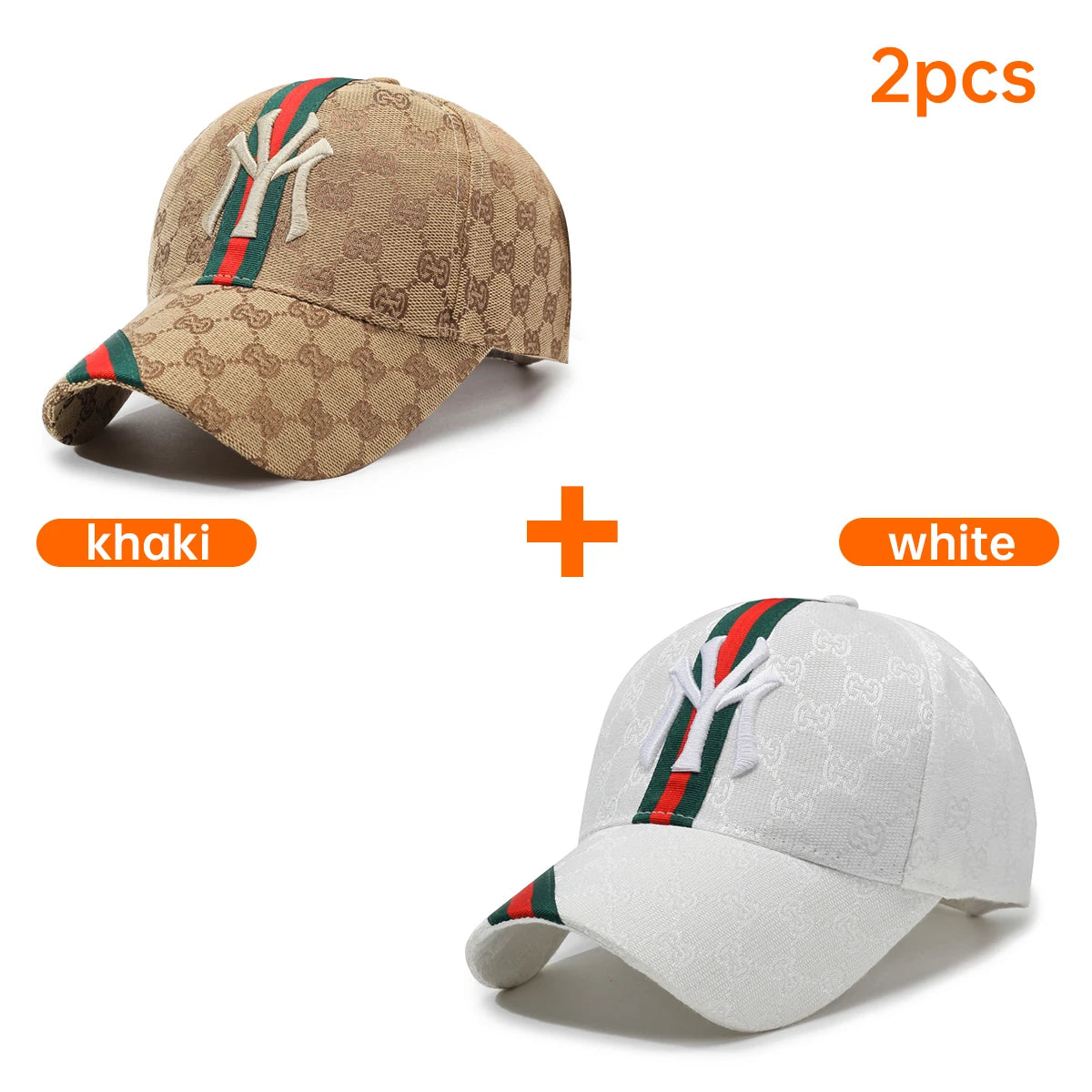 Unisex khaki and white Letter Embroidery hip-hop baseball cap by Lamp Post, adjustable outdoor casual hat with sun protection.