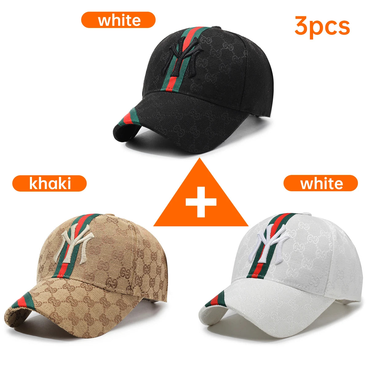 Unisex khaki and white letter embroidery hip-hop hat by Lamp Post, adjustable casual baseball cap for outdoor sun protection.