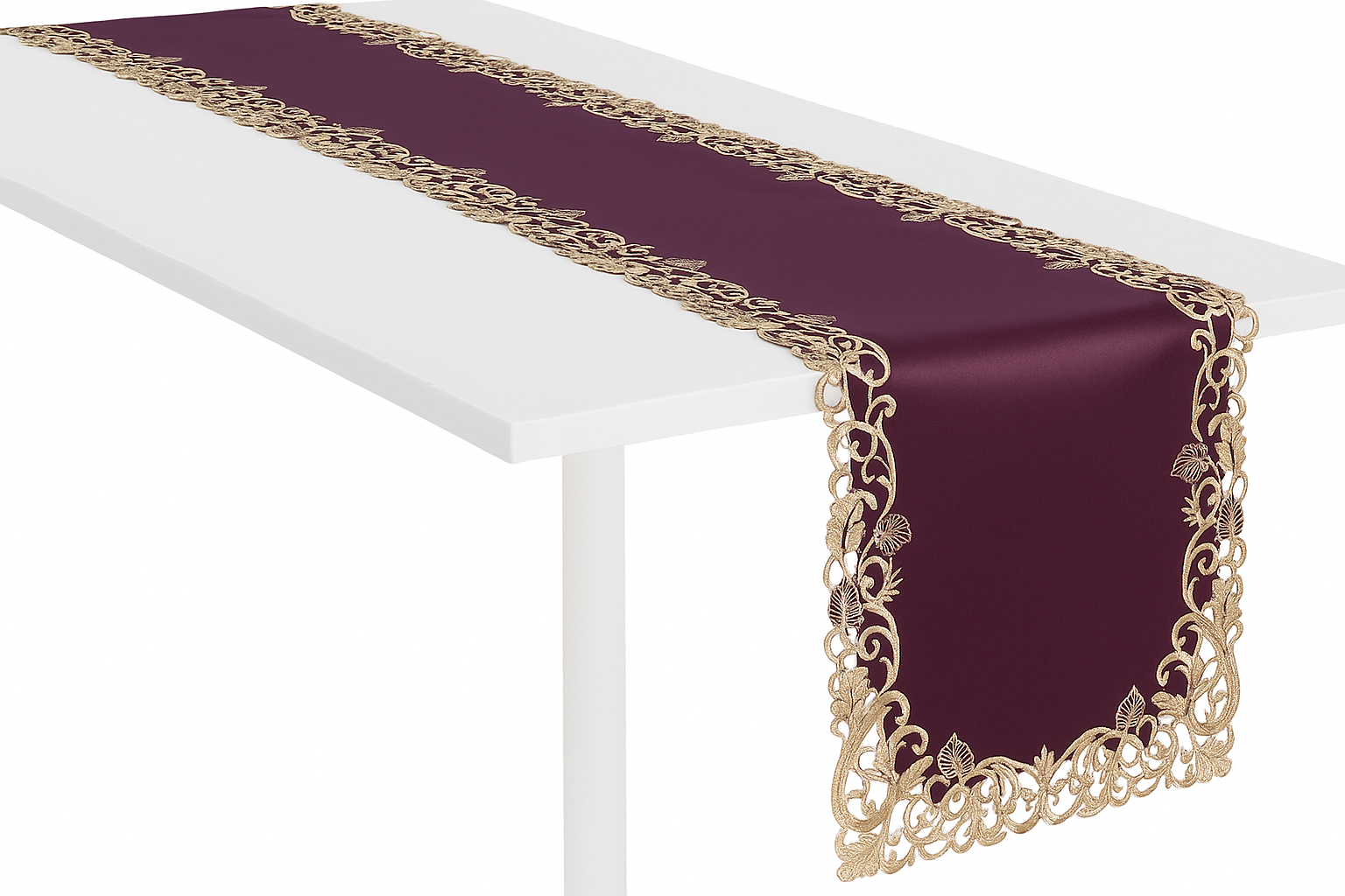 Elegant black farmhouse table runner by Lamp Post, rustic linen style for dining room decor and holiday celebrations.