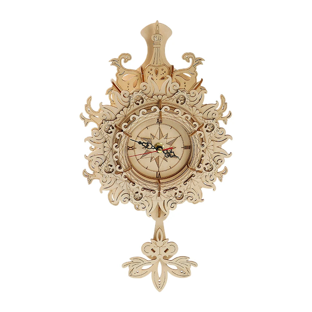 Wooden building kit for DIY office desk decor, featuring a carousel design from Lamp Post, perfect for home or office decoration.