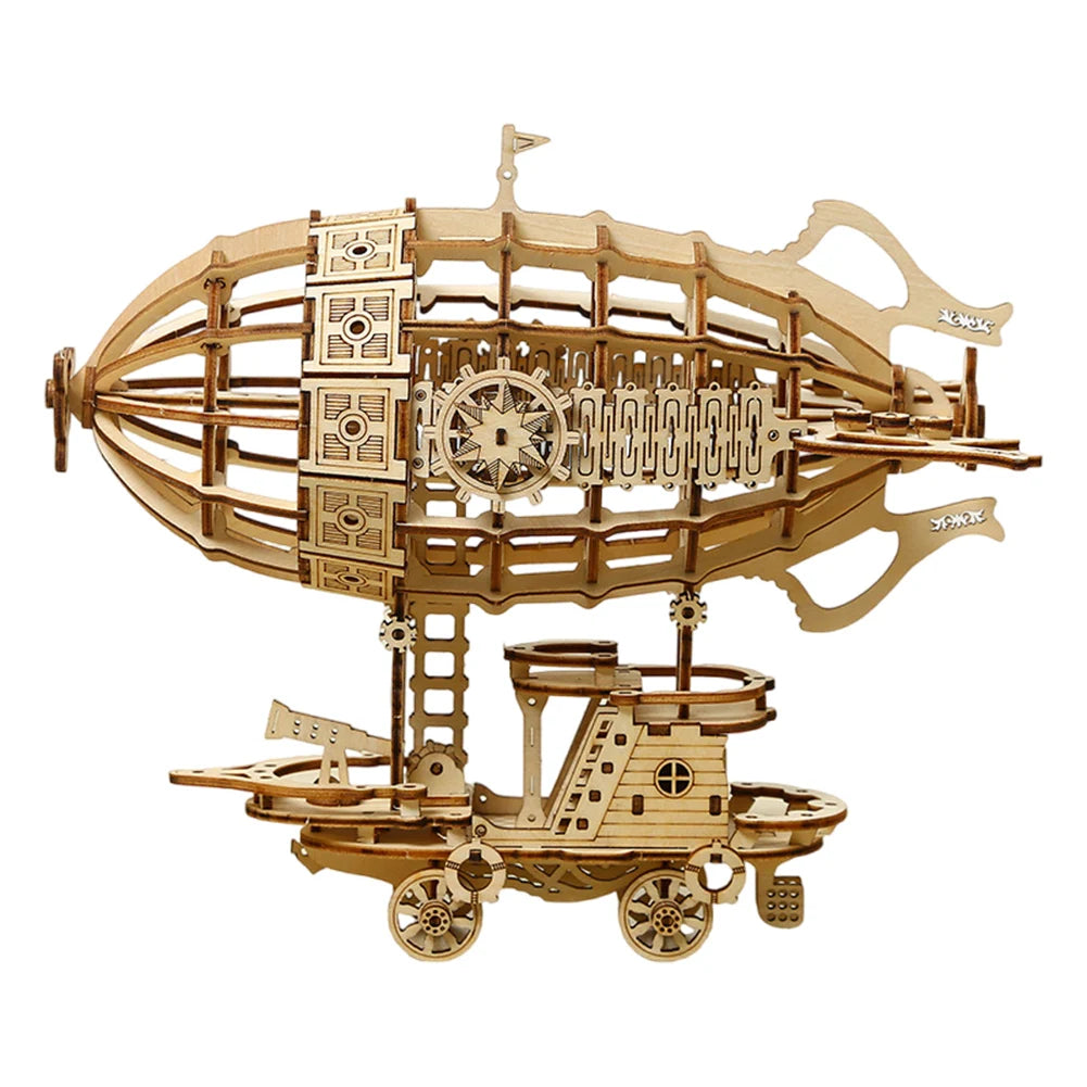 Wooden building kit for DIY office desk decor, featuring a carousel ornament for home and office decoration by Lamp Post.