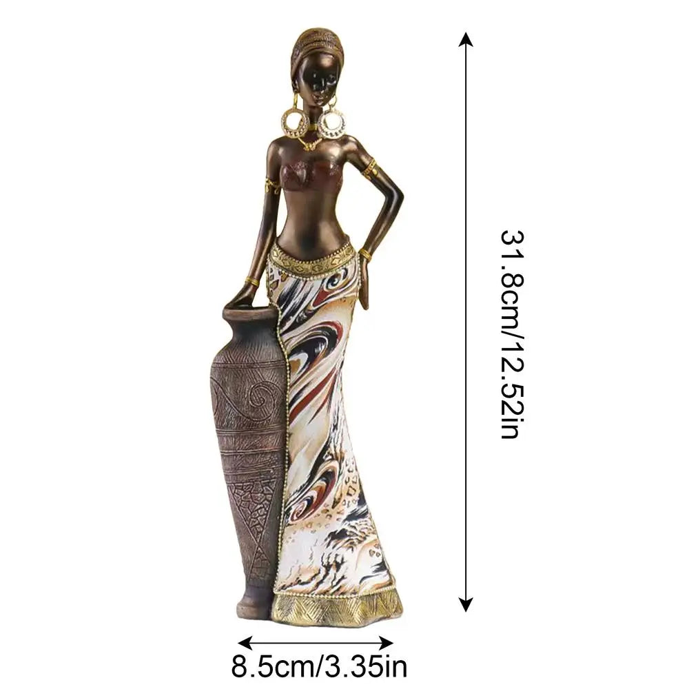 Elegant African sculpture for home decor by Lamp Post, showcasing sophisticated African art and stylish decor piece.