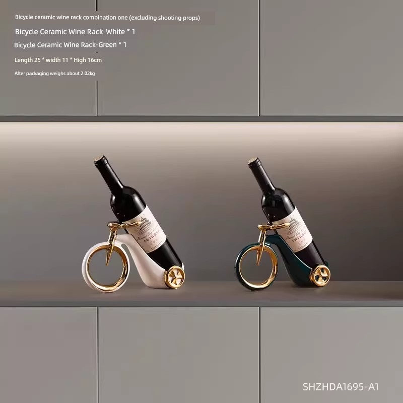 Black Swan wine rack decoration by Lamp Post, stylish home decor for dining tables, holds red wine bottles elegantly.