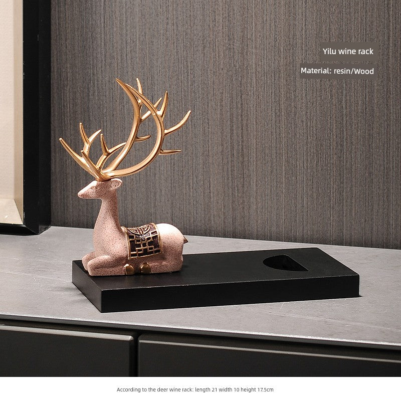 Black Swan wine rack decoration by Lamp Post, stylish home decor for dining tables, holds red wine bottles elegantly.