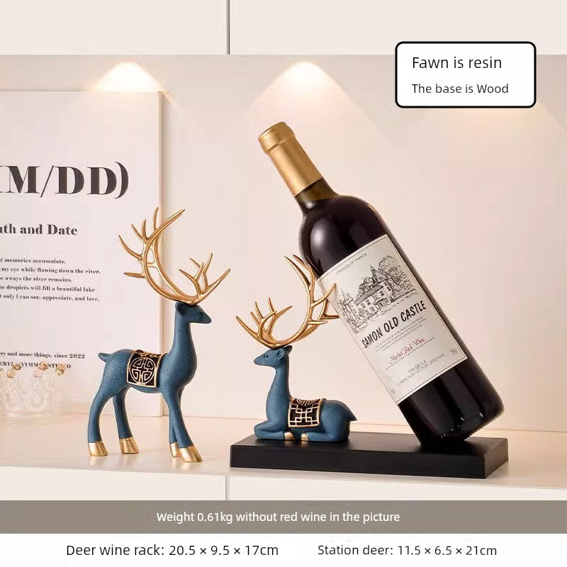 Lamp Post black swan wine rack decor for dining tables, holding red wine bottles, adding elegance to home wine storage and display.