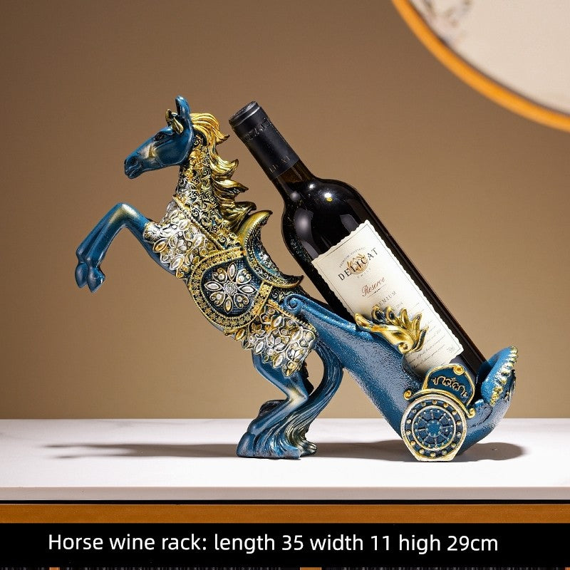 Black swan wine rack decoration from Lamp Post, stylish home decor for dining tables, holds red wine bottles elegantly