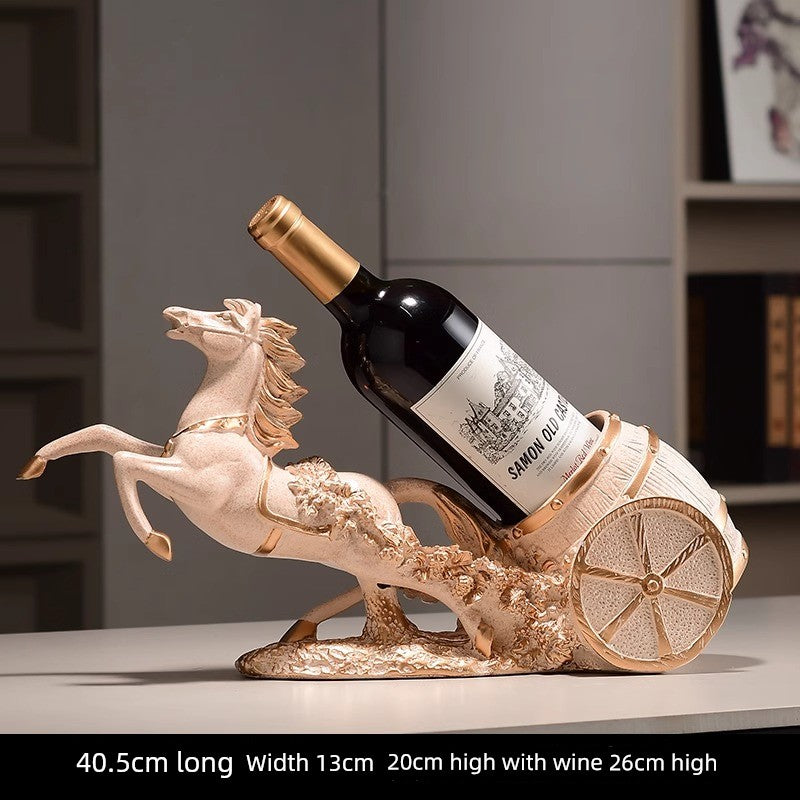 Black Swan wine rack by Lamp Post, elegant home decor for displaying red wine bottles on a dining table or wine cabinet.