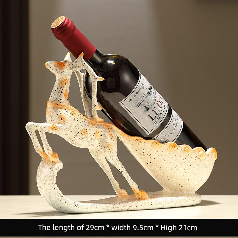 Sapphire blue Lamp Post home decor wine rack, high-end kitchen or living room oblique wine holder, stylish and accessible.