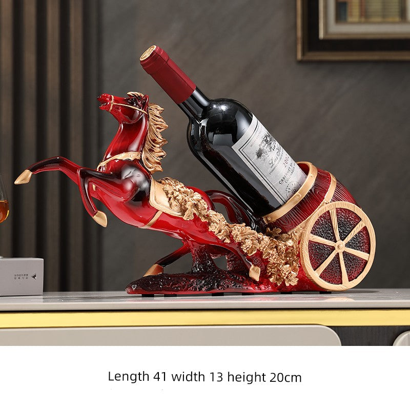 Lamp Post sapphire blue elk wine rack, high-end kitchen and living room home decor, stylish oblique wine holder for entrance.