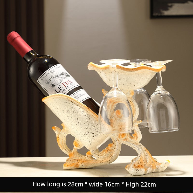 Sapphire blue Lamp Post home decor wine rack with oblique design, perfect for kitchen or living room storage and stylish display.