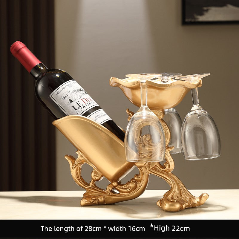 Sapphire blue Lamp Post home decor wine rack with an elegant oblique design for kitchen or living room storage and display