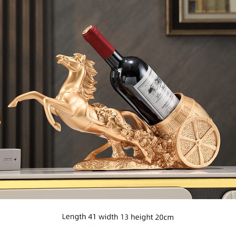 Sapphire blue Lamp Post home decor wine rack with oblique design, ideal for kitchen or living room storage and display.