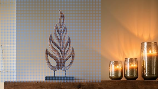 Handcrafted wooden Tree of Life sculpture for tabletop home decor by Lamp Post, featuring intricate carved details.