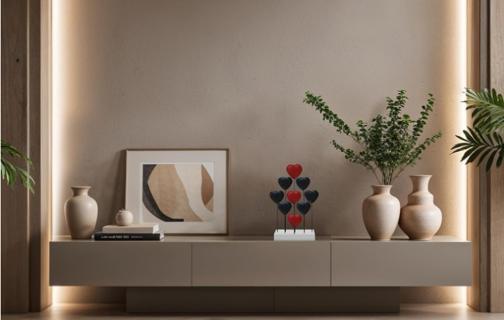 Handcrafted wooden Tree of Life sculpture for home decor, featuring a detailed tabletop wooden tree design by Lamp Post.