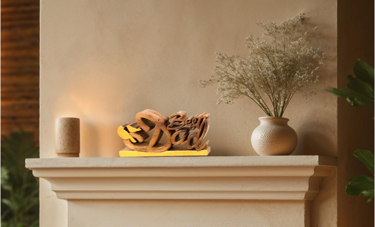 Handcrafted wooden Tree of Life sculpture for tabletop home decor, featuring intricate branches and natural wood finish.