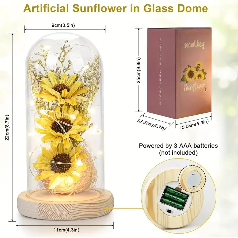 Decorative sunflower home decor by Lamp Post, ideal for Mother's Day or Valentine's Day gifts for women.