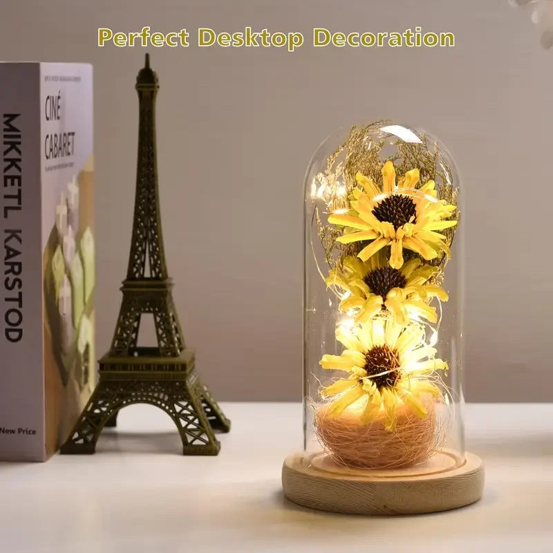 Lamp Post sunflower home decor for women, ideal for Mother's Day and Valentine's Day, featuring vibrant sunflower design.