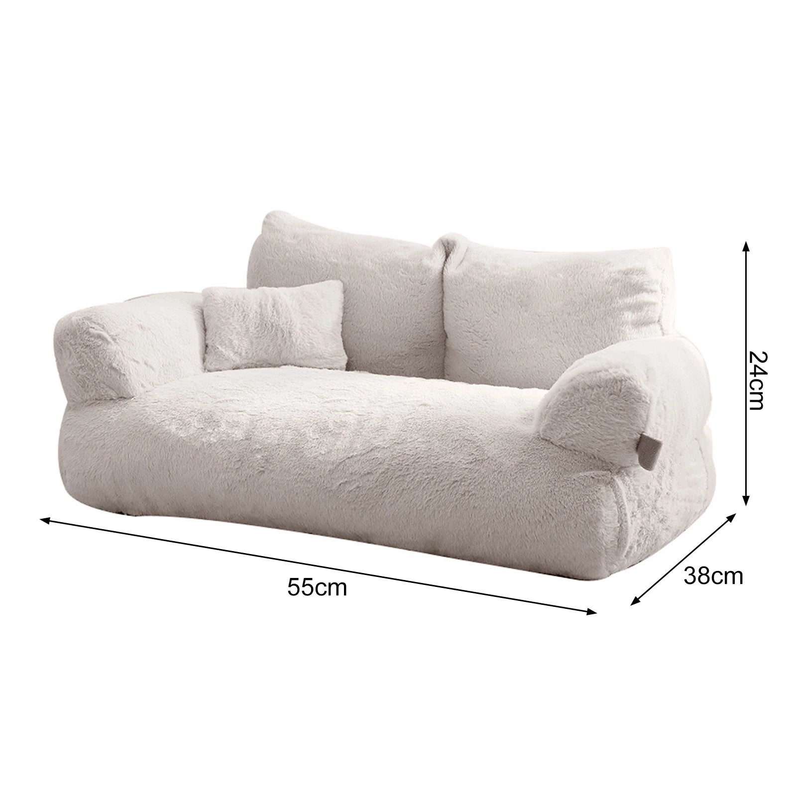 Lamp Post 2-piece pet sofa bed set with khaki cushions, ideal for dogs and cats, comfortable home pet bedding.