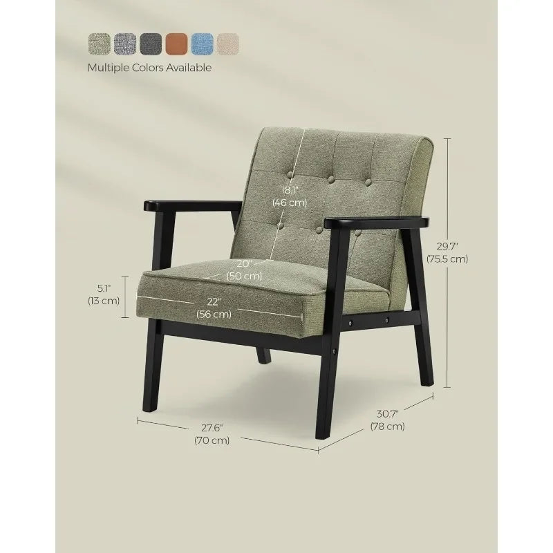 Beige Lamp Post 1-seat cushioned sofa set for living room, featuring a comfortable single-seat home sofa chair.