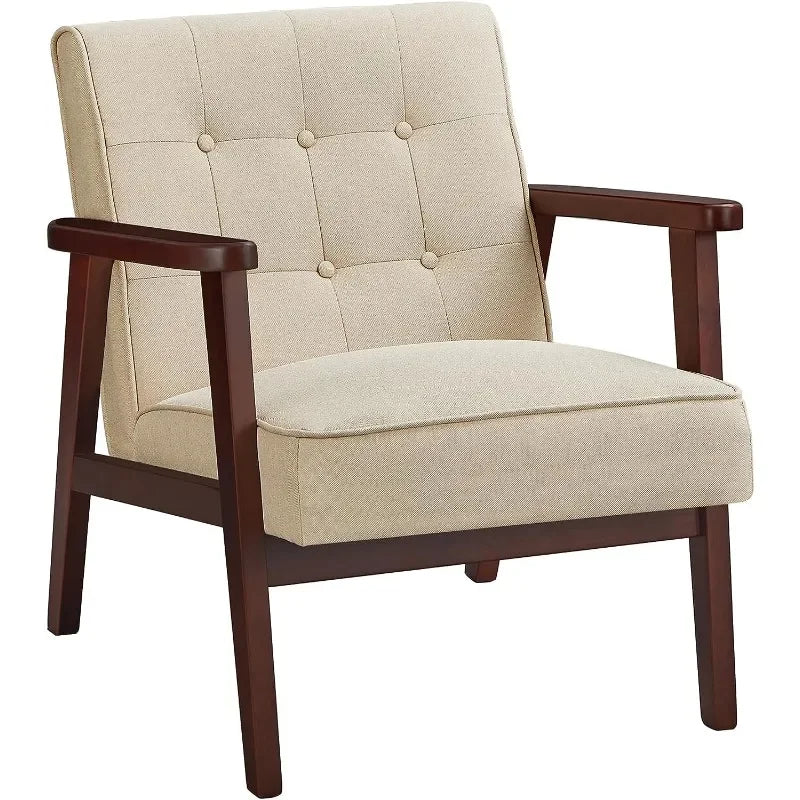 Beige 1-seat cushioned sofa from Lamp Post, perfect for living room seating with comfortable upholstery and modern design.