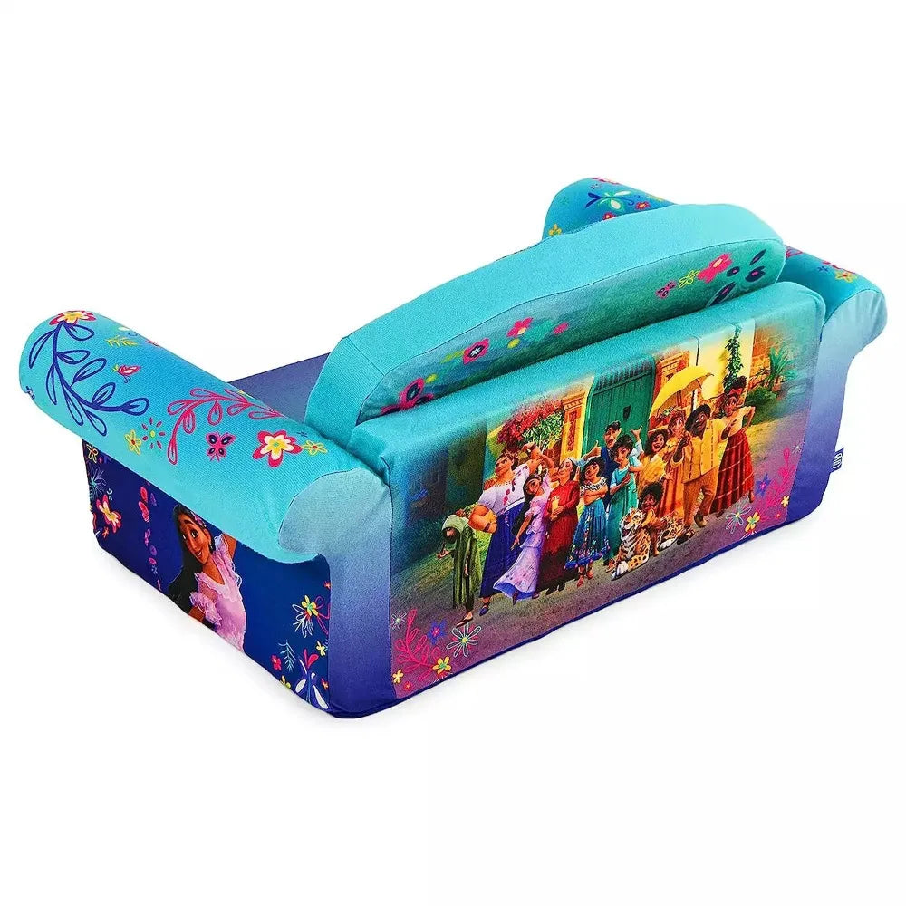 Blue Disney Design Kids Sofa Set by Lamp Post, child-sized home sofa with colorful Disney characters, perfect for kids' rooms.