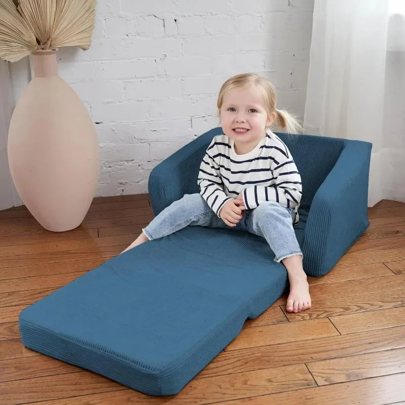 Blue Lamp Post toddler sofa set with sturdy chair and couch, perfect for kids’ playroom or bedroom seating.