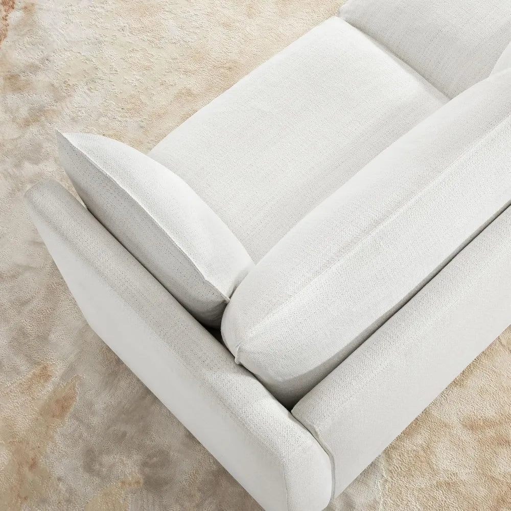 Lamp Post cream modular down-filled L-shape sectional sofa with comfortable corner design, ideal for living room relaxation.