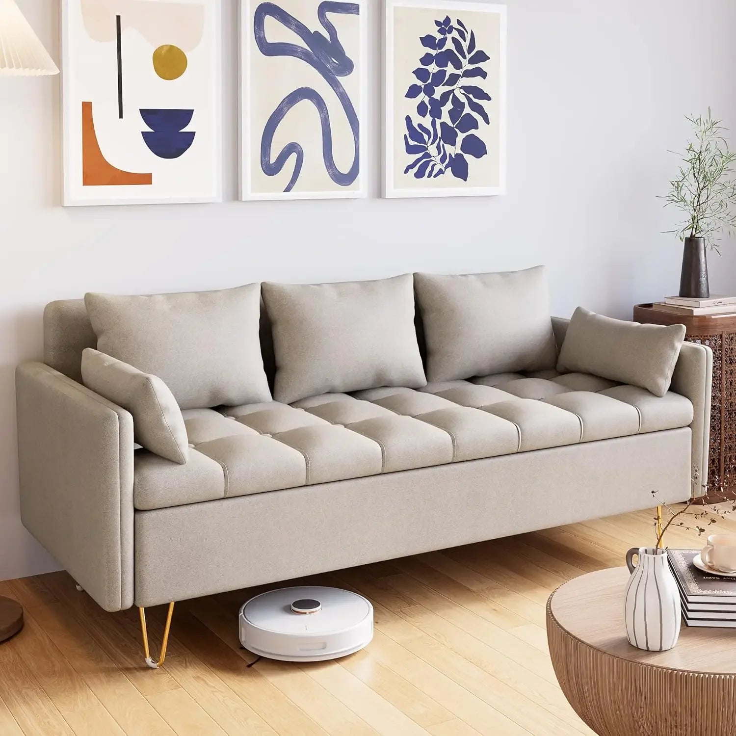 Dark brown leather sofa set by Lamp Post, including a loveseat and living room sofa for a stylish home seating arrangement.