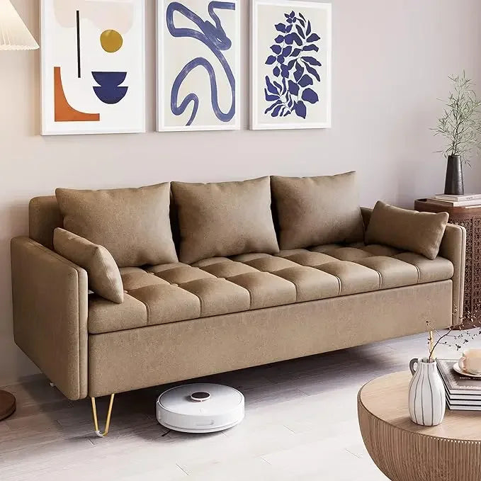 Dark brown leather living room sofa set by Lamp Post, includes loveseat and sectional for comfortable home seating.