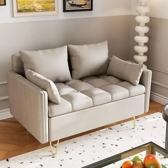 Dark brown leather sofa set by Lamp Post, featuring a comfortable living room loveseat and matching sofa for modern home decor.