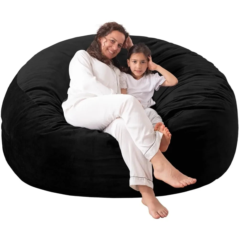 Lime green 3-foot memory foam bean bag chair from Lamp Post, part of a children’s home sofa set, with soft fabric and cozy design.