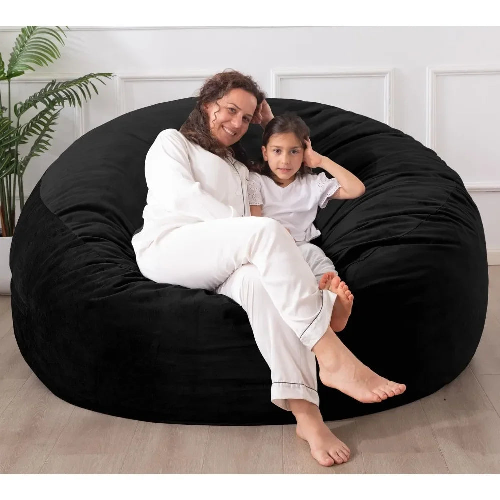 Lime green 3-foot memory foam bean bag chair from Lamp Post, part of the children sofa set, designed for comfy home lounging.