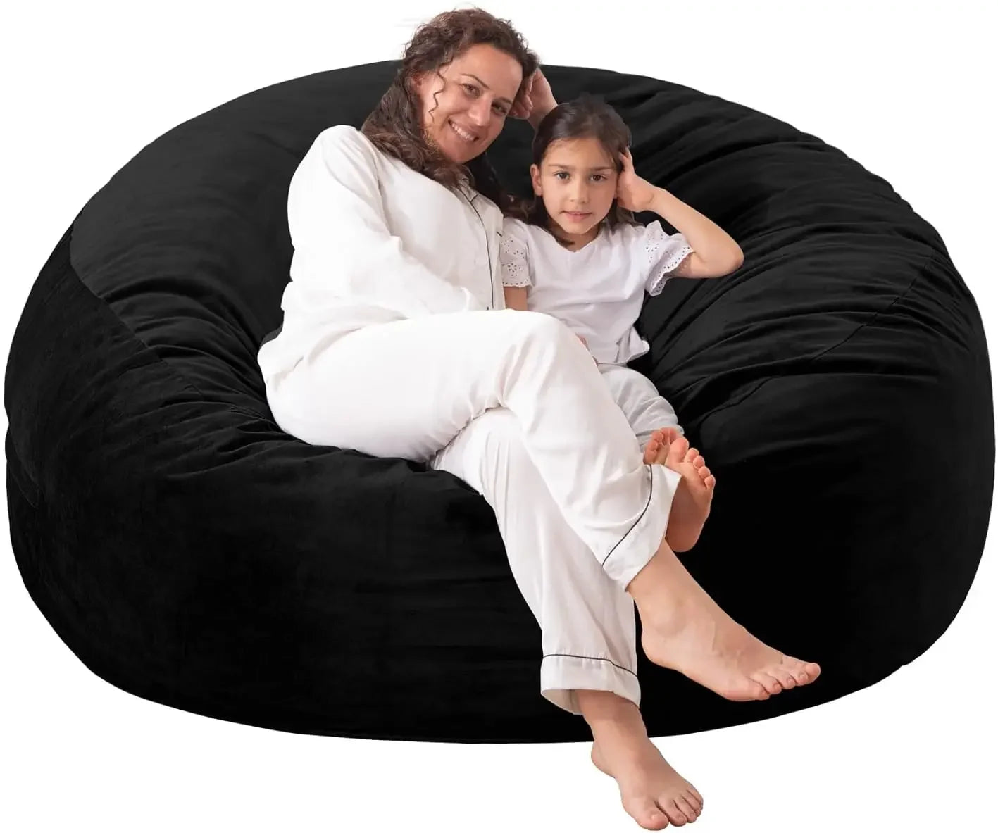 Lime green 3-foot memory foam bean bag chair from Lamp Post, part of children's home sofa set, soft and comfortable for kids.