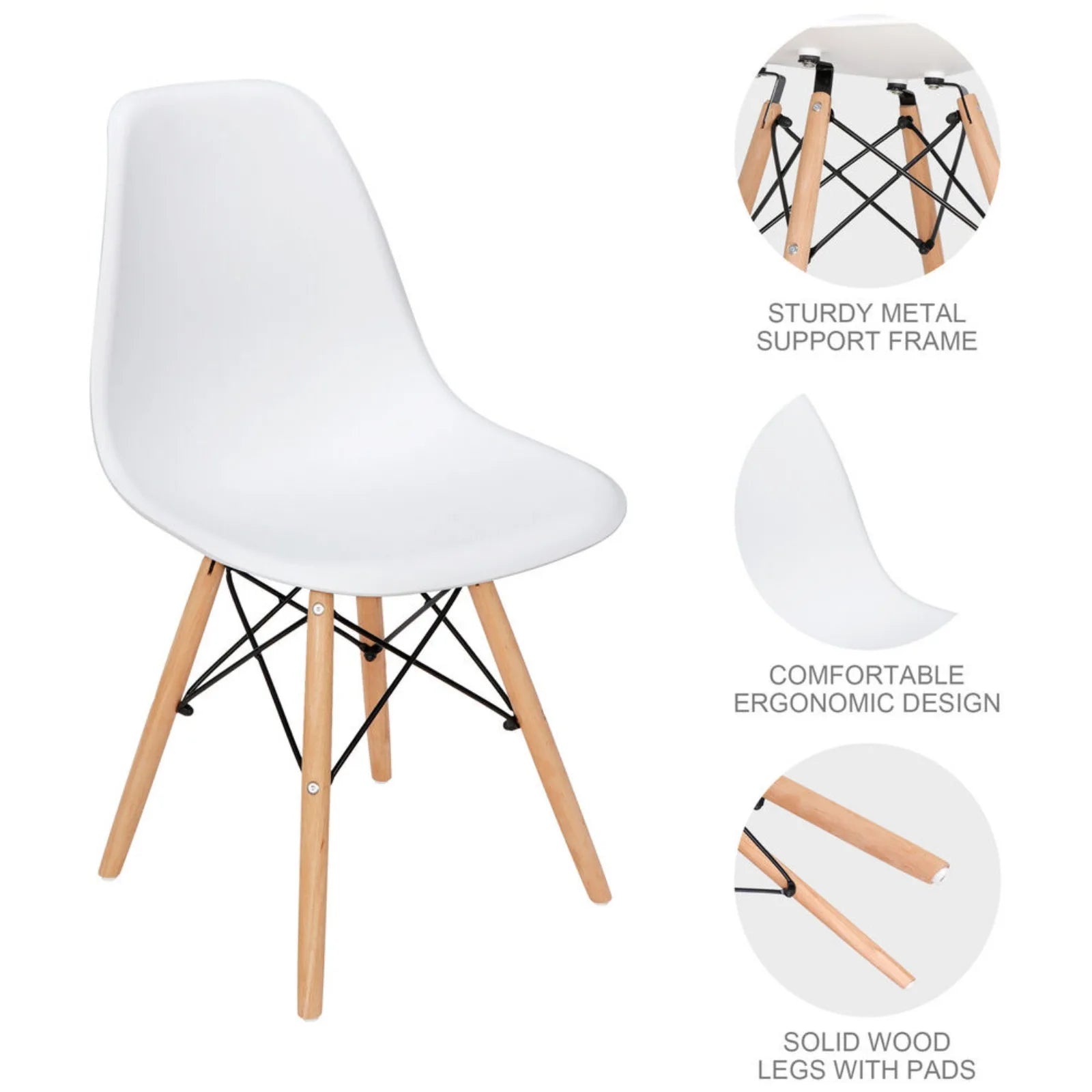 Set of four Lamp Post dining chairs with solid wood legs, modern home sofa set with stylish, comfortable seating for dining rooms.