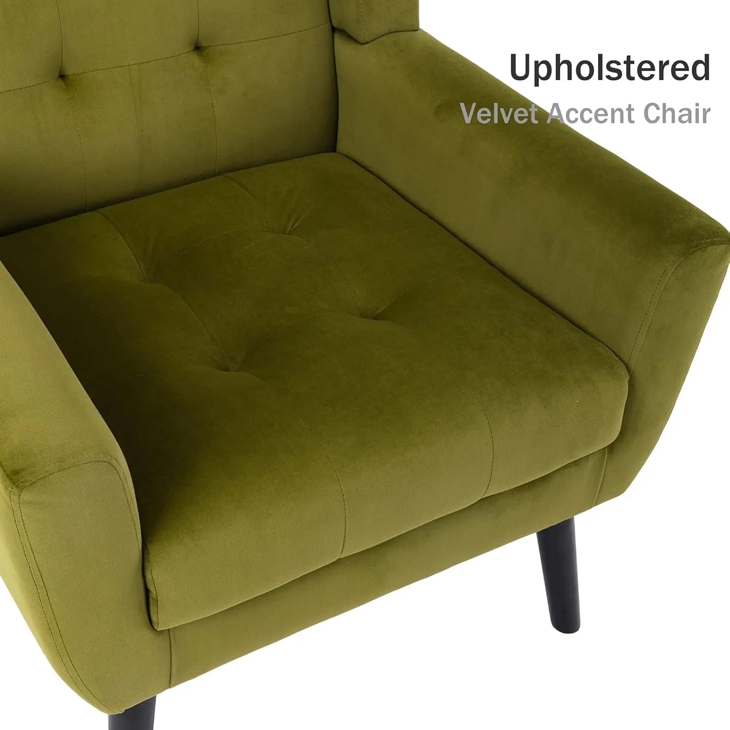 Green living room chair with arms from Lamp Post, part of a home sofa set, featuring a stylish and comfortable design.