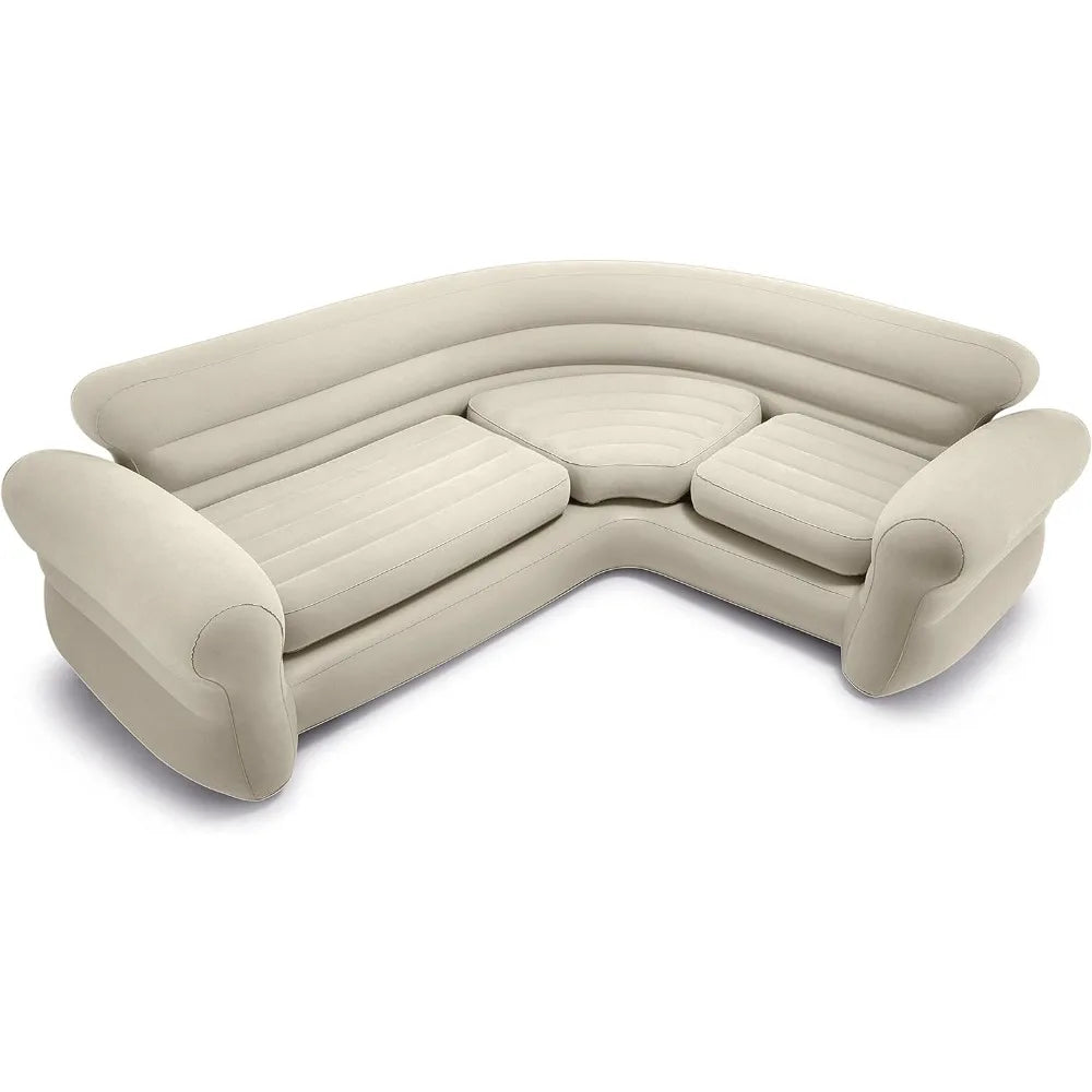 Lamp Post inflatable sectional sofa for living room, versatile air mattress home sofa set in modern design.